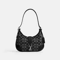 Hamptons Hobo Bag In Crystal Signature Jacquard