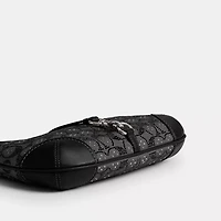 Hamptons Hobo Bag In Crystal Signature Jacquard