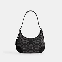 Hamptons Hobo Bag In Crystal Signature Jacquard