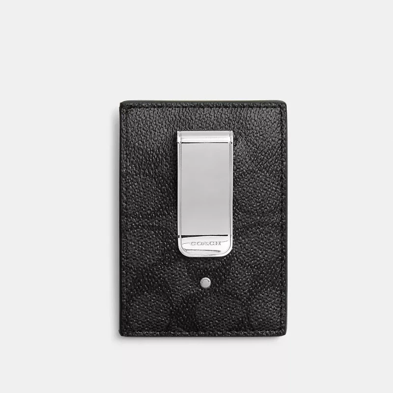 Money Clip Card Case In Signature Canvas