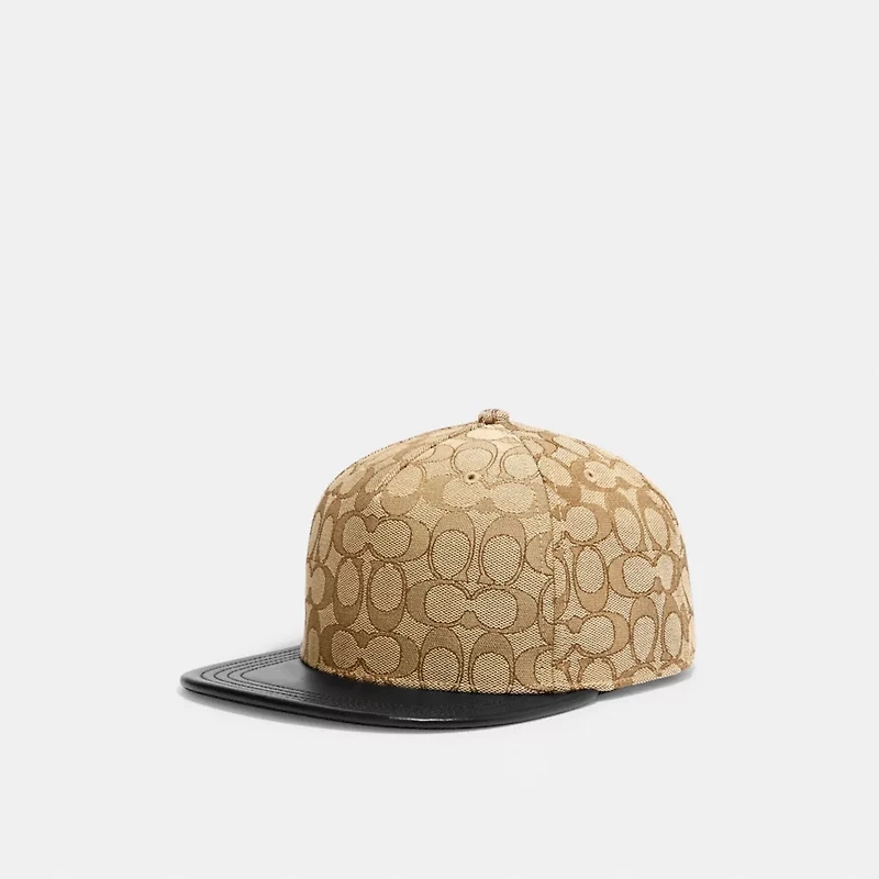 Signature Jacquard Flat Brim Hat
