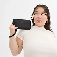 Long Zip Around Wallet Signature Canvas