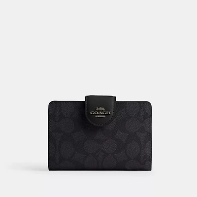 Medium Corner Zip Wallet Signature Canvas