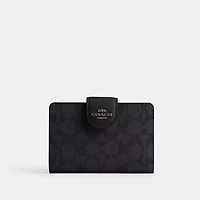 Medium Corner Zip Wallet Signature Canvas