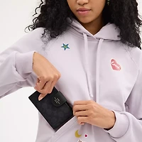 Medium Corner Zip Wallet Signature Canvas