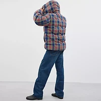 Coachtopia Loop Puffer Jacket With Plaid Quilting