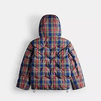 Coachtopia Loop Puffer Jacket With Plaid Quilting