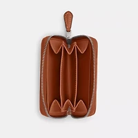 Essential Small Zip Around Card Case In Crystal Signature Jacquard
