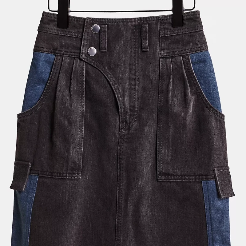 Restored Denim Skirt