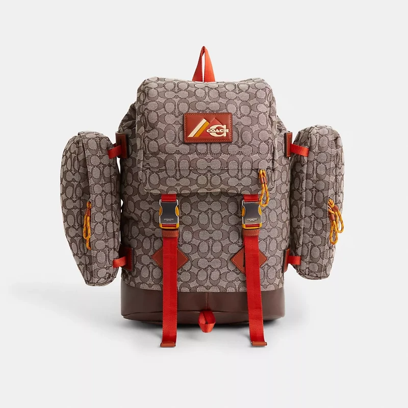Restored Utility Backpack In Signature Jacquard