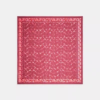 Signature Rose Meadow Print Silk Square Scarf