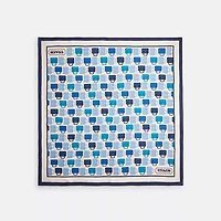 Trompe L'oeil Bag Print Silk Square Scarf