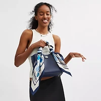 Trompe L'oeil Bag Print Silk Square Scarf