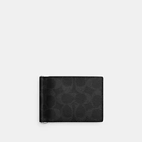 Slim Money Clip Billfold Wallet Signature Canvas
