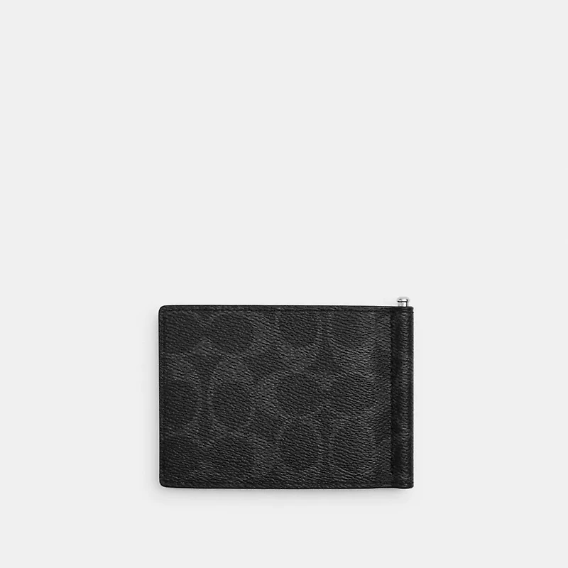 Slim Money Clip Billfold Wallet Signature Canvas