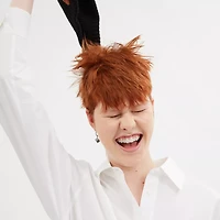 Quilted Cube Huggie Earring