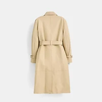 Restored Lightweight Leather Trench Coat