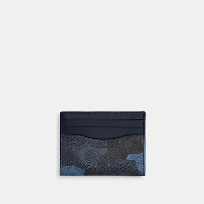 Slim Id Card Case In Signature Camo Print