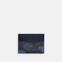 Slim Id Card Case In Signature Camo Print