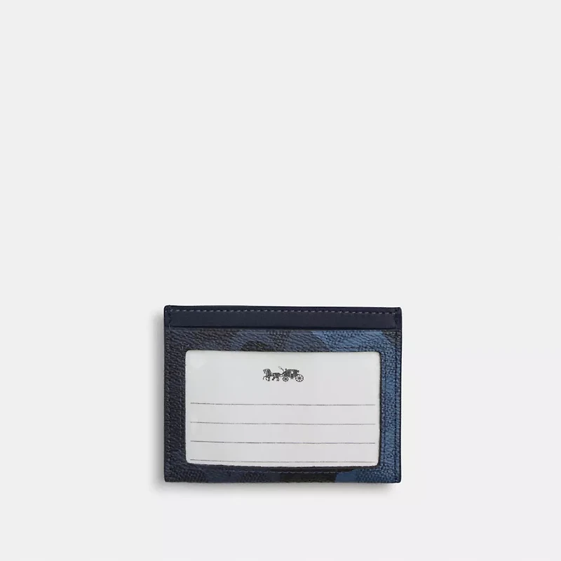 Slim Id Card Case In Signature Camo Print