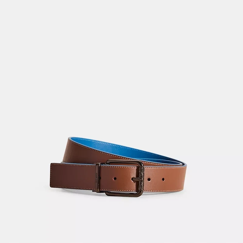 Restored Roller Buckle Cut-To-Size Reversible Belt, 38 Mm