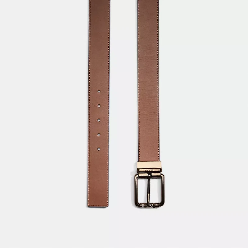 Restored Roller Buckle Cut-To-Size Reversible Belt, 38 Mm