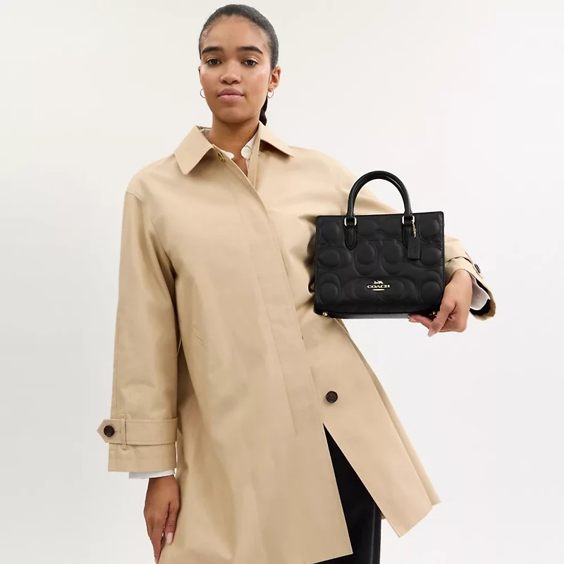 Maggie Small Tote Bag In Signature Leather