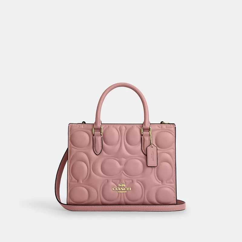 Maggie Small Tote Bag In Signature Leather
