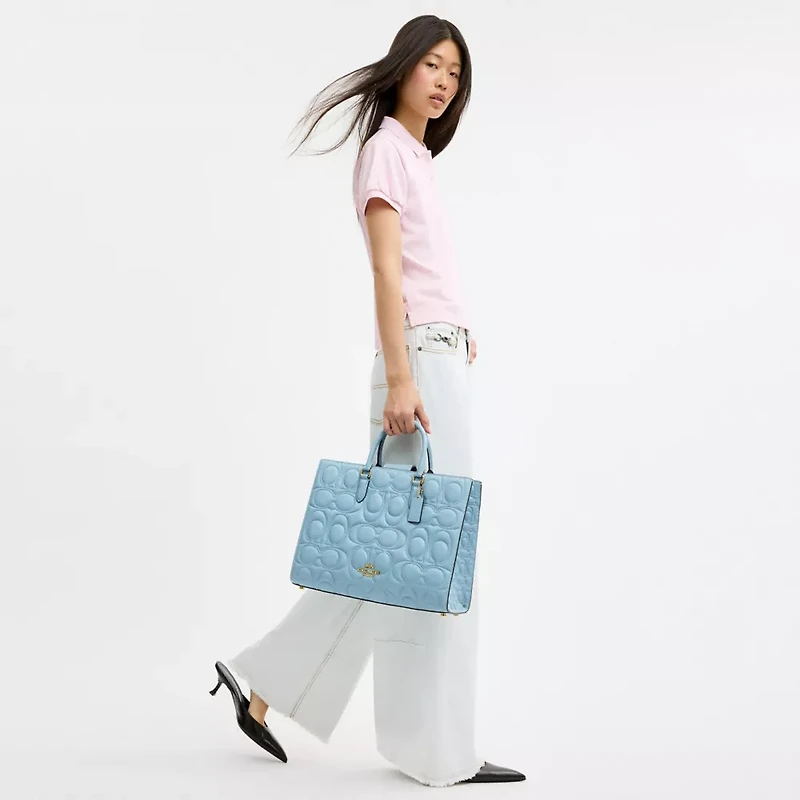Maggie Tote Bag Signature Leather
