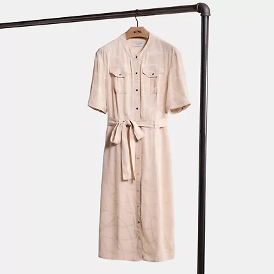 Restored Jacquard Snap Front Dress
