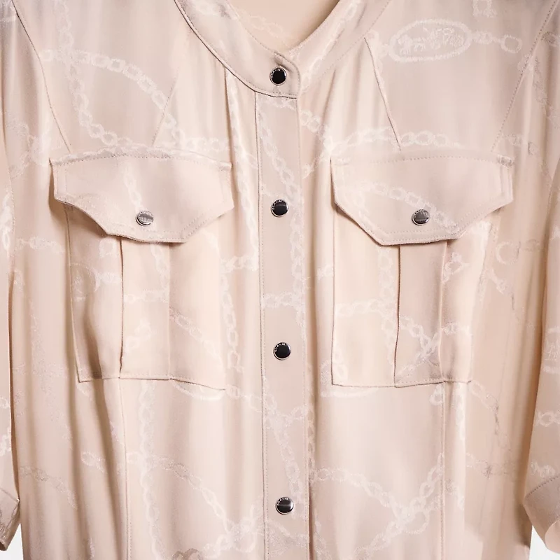 Restored Jacquard Snap Front Dress