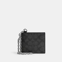 Billfold Wallet With Chain In Signature Canvas
