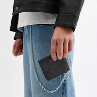 Billfold Wallet With Chain In Signature Canvas