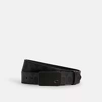 Signature Plaque Buckle Cut-To-Size Reversible Belt, 38 Mm
