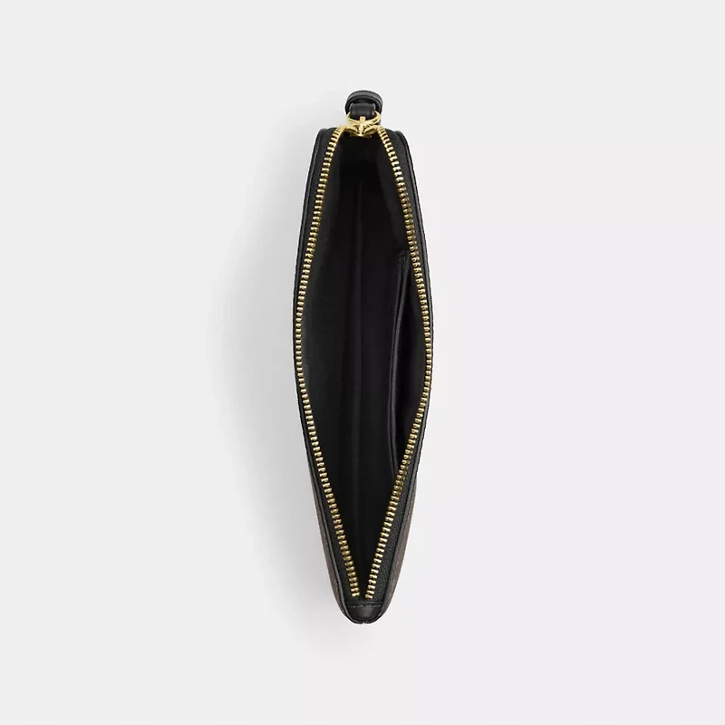 Large Corner Zip Wristlet Signature Canvas