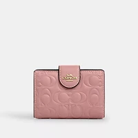 Medium Corner Zip Wallet In Signature Leather