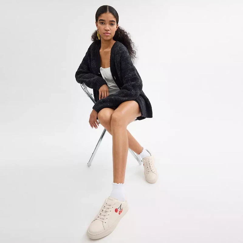 High Line Sneaker With Cherry Print