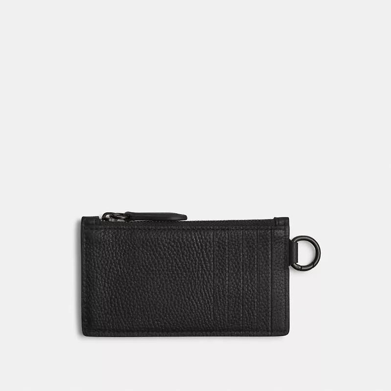Zip Card Case With Coach Graphic