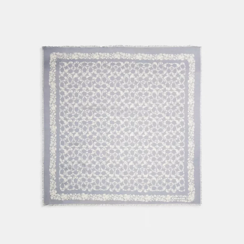 Signature Rose Meadow Print Oversized Square Scarf