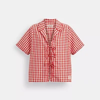 Coachtopia Loop Gingham Tie-Front Shirt