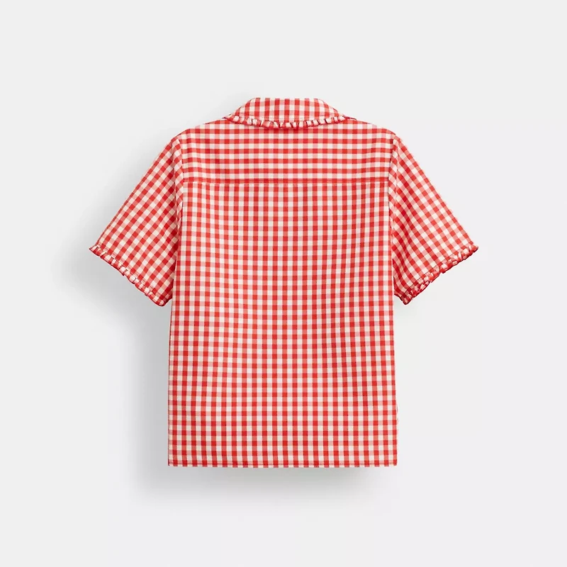 Coachtopia Loop Gingham Tie-Front Shirt