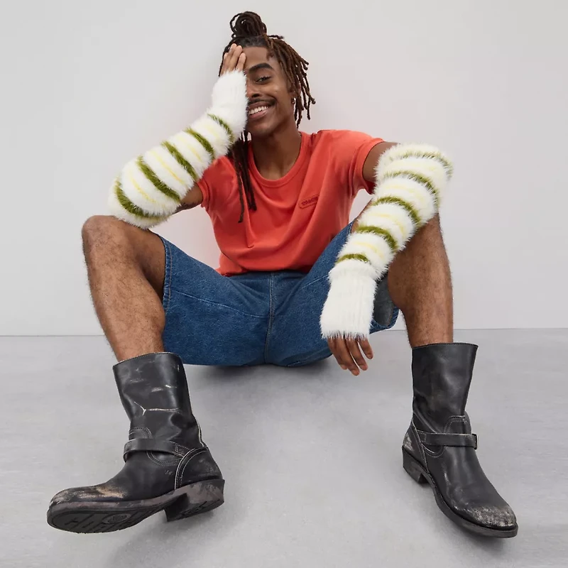 Fuzzy Knit Arm Warmers