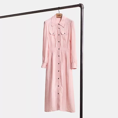 Restored Long Striped Viscose Dress