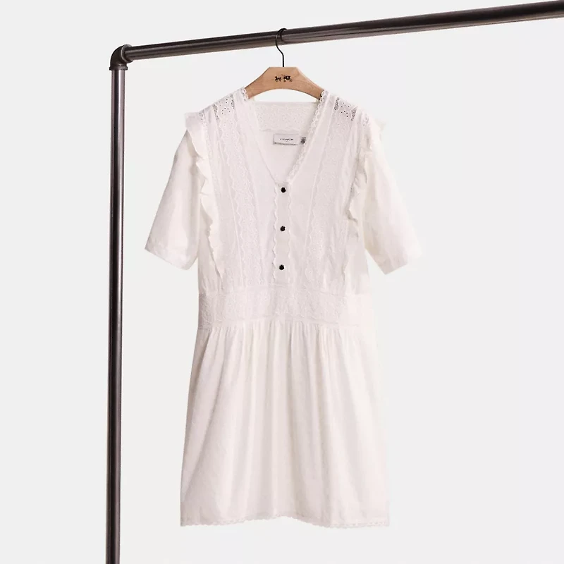Restored Broderie Anglaise Mini Dress