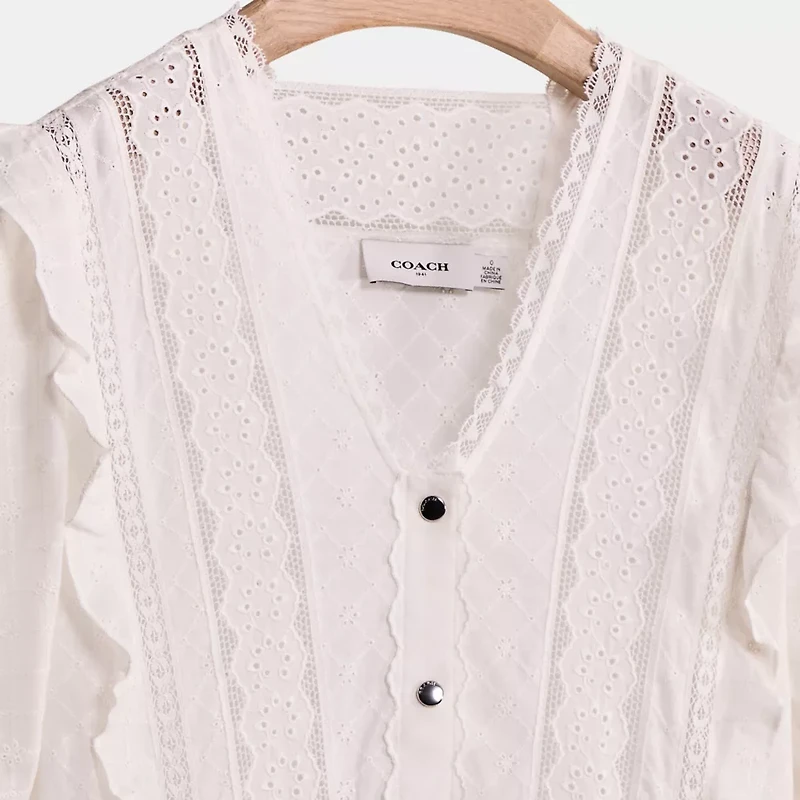 Restored Broderie Anglaise Mini Dress
