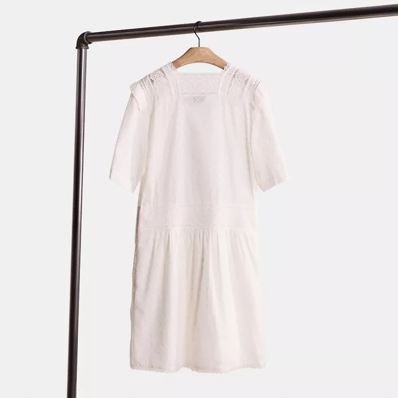 Restored Broderie Anglaise Mini Dress