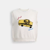 Sketch Print Sweater Vest