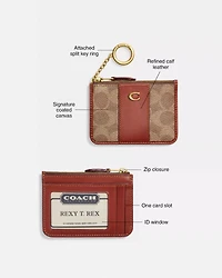 Essential Mini Id Card Case In Signature Canvas