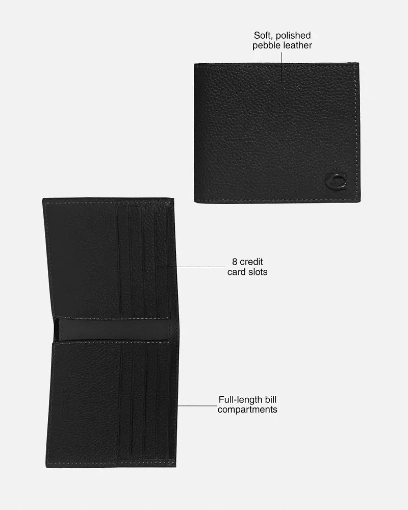 3 In 1 Wallet With Signature Canvas Interior