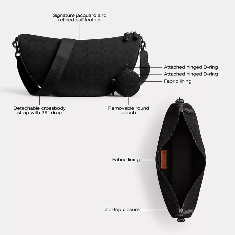 Hall Soft Sling Bag 45 Signature Jacquard